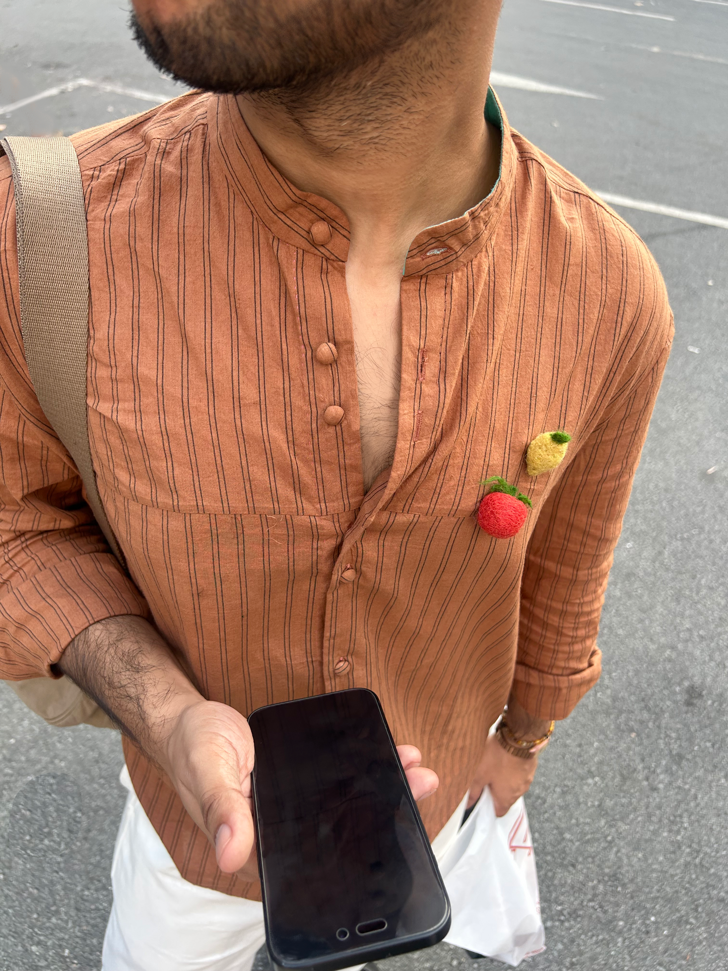 hand felted brooches - set of 2