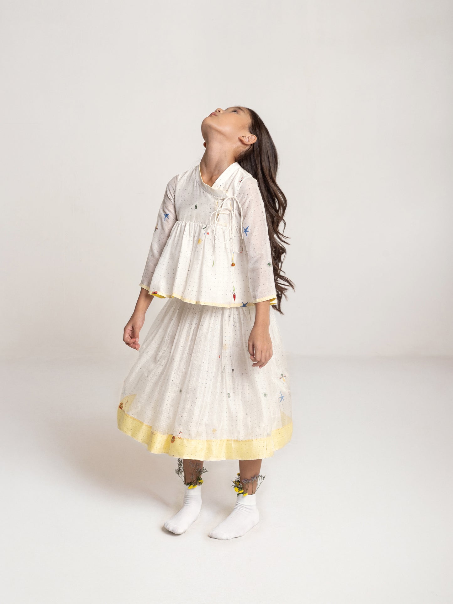 dill top + paprika skirt set