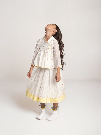 dill top + paprika skirt set