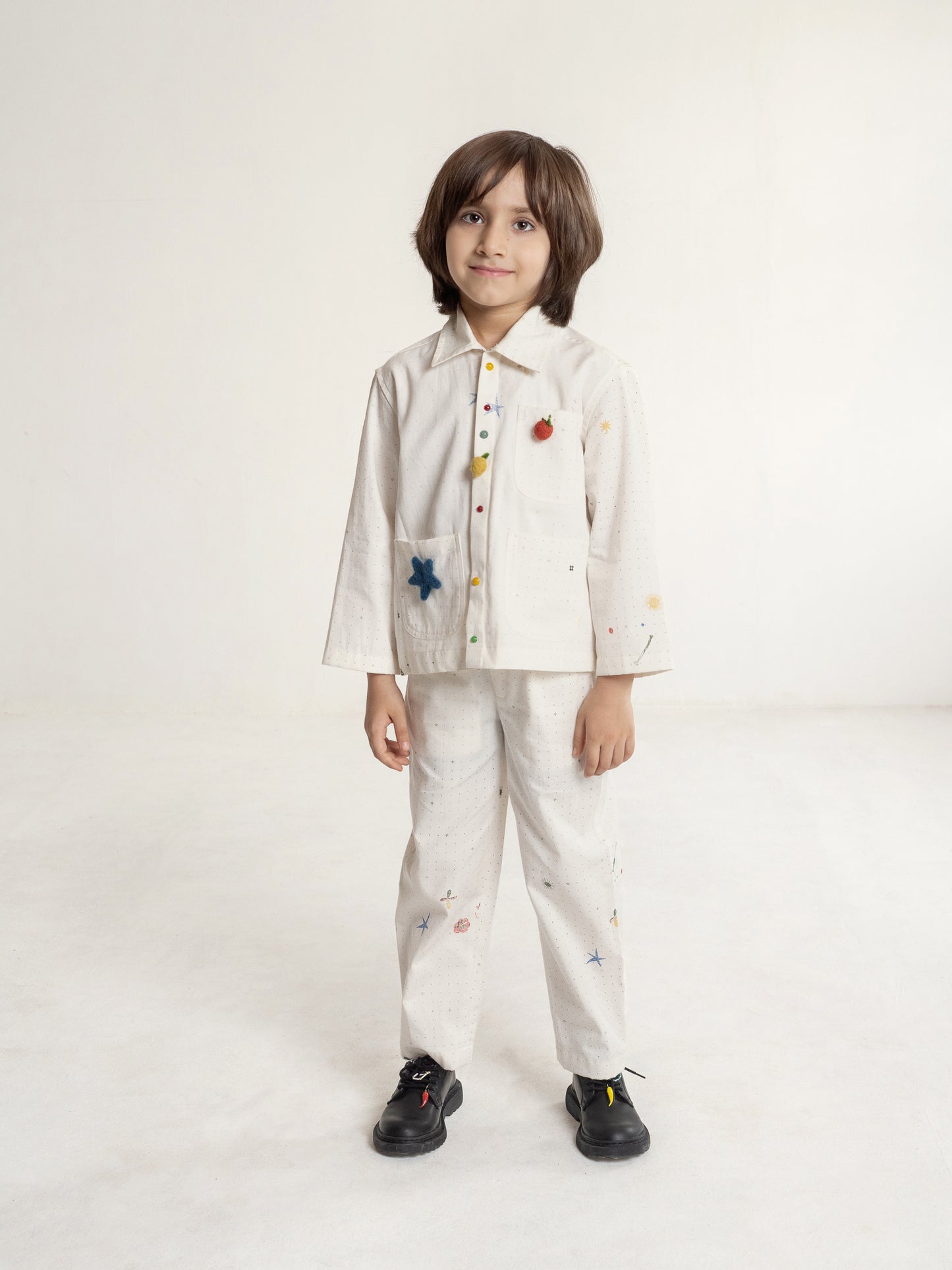 peppercorn jacket + turmeric trouser set