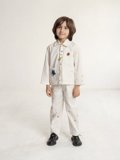 peppercorn jacket + turmeric trouser set