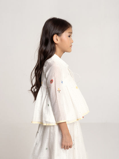 dill top + paprika skirt set