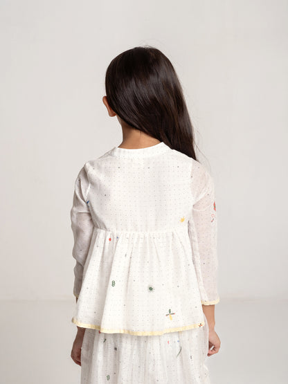 dill top + paprika skirt set