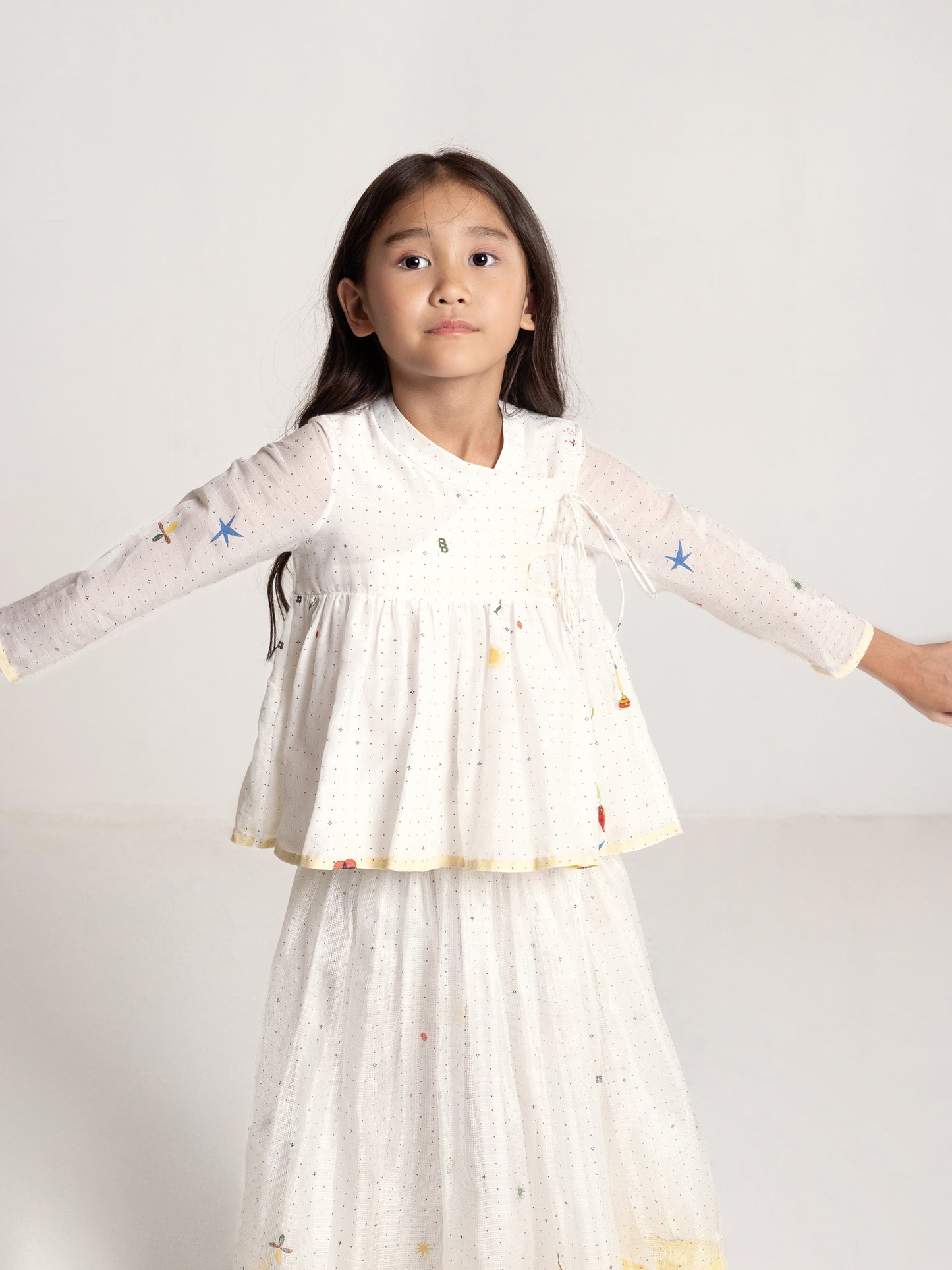 dill top + paprika skirt set