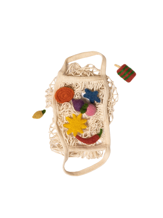 hand felted brooches - set of 2