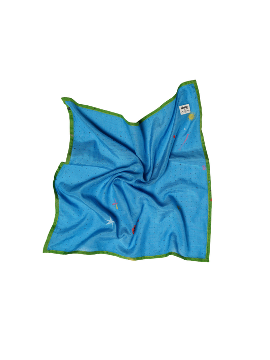 scribble print scarf